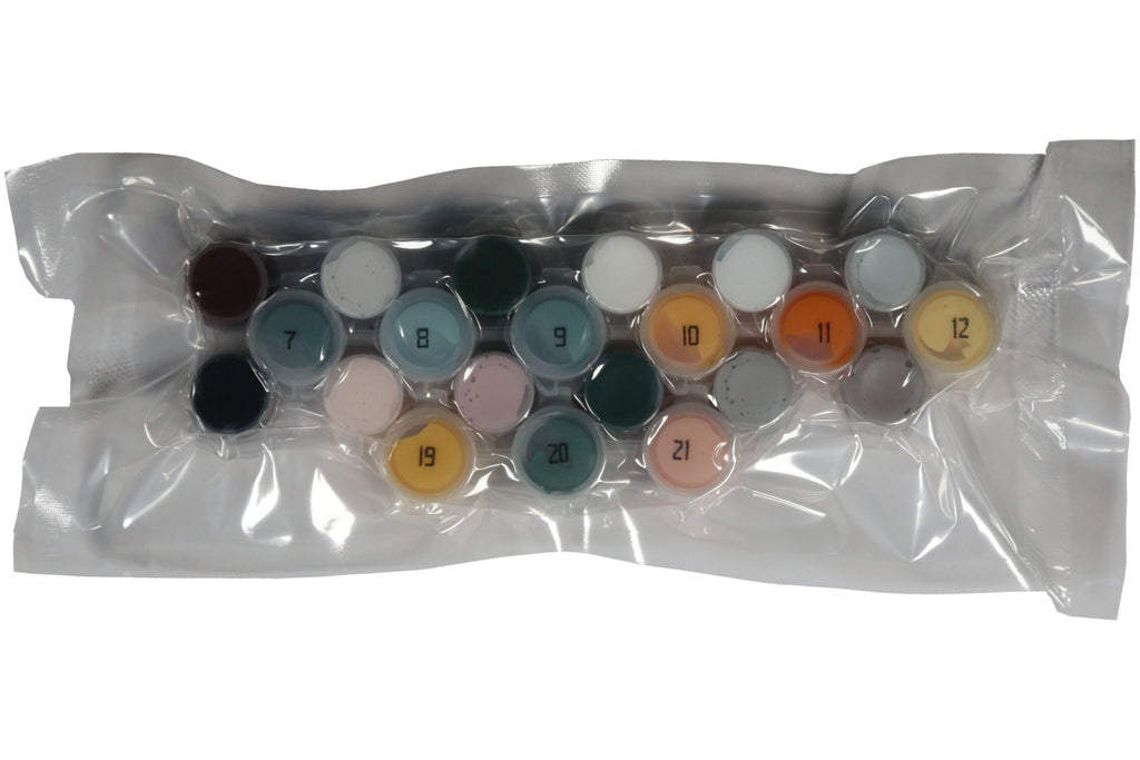 Bergsee mit Boot im Gebirge Malen nach Zahlen 22 Acrylfarben 30x40 cm JK169