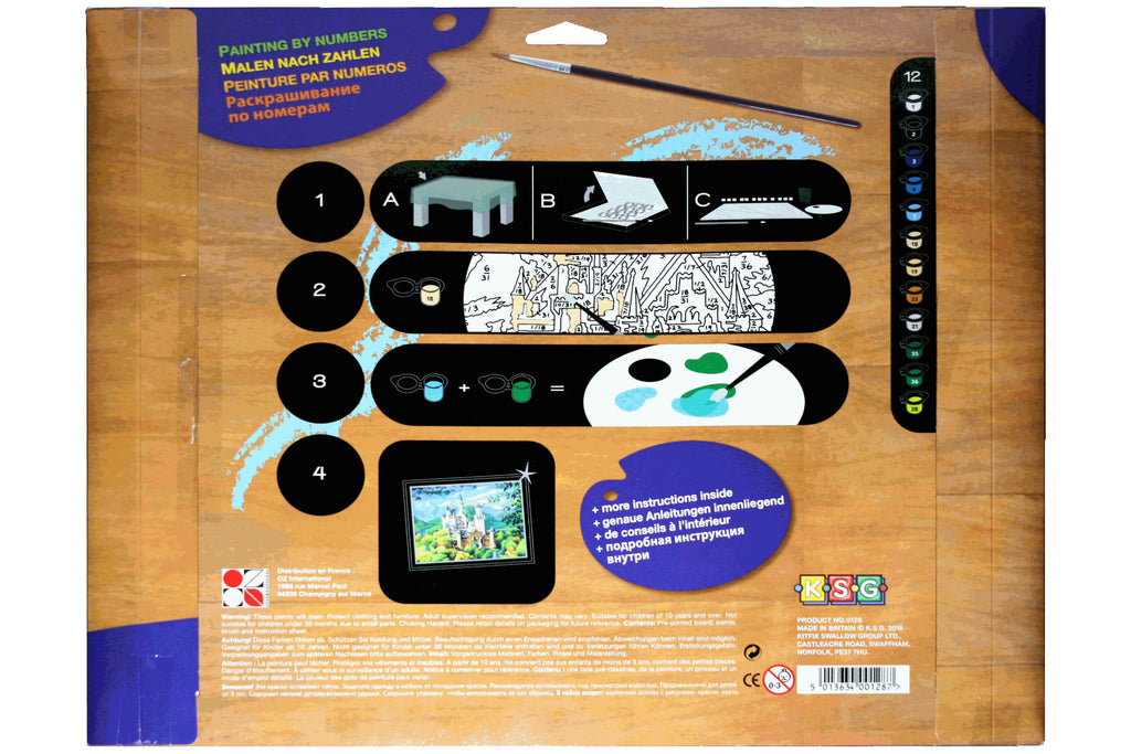 Schloss Neuschwanstein KSG 0128 Malen nach Zahlen ab 10 Jahre 382 x 292 mm