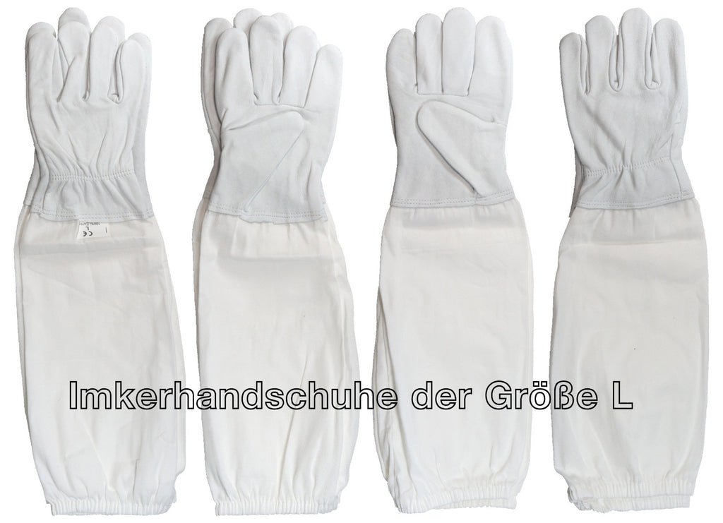 1 Paar Imkerhandschuhe aus Ziegenleder mit Stulpen