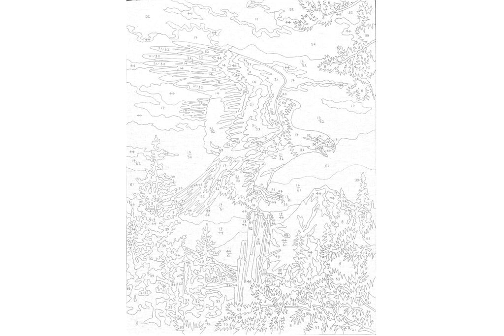 Adler Weißkopfadler Mammut Artists Collection Malen nach Zahlen 228x305 mm Tiere