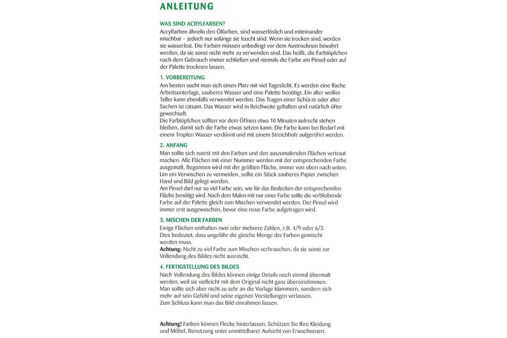 Bergidyll im Gebirge Mammut 109030 Malen nach Zahlen ab 8 Jahre 40 x 30 cm