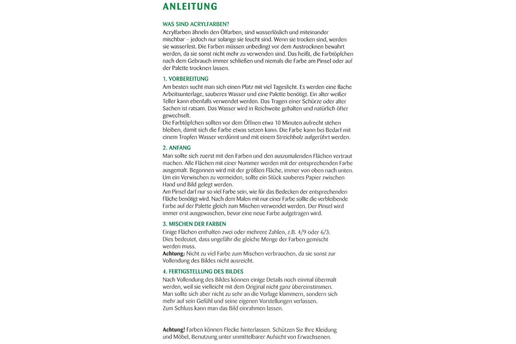 Bergidyll im Gebirge Mammut 109030 Malen nach Zahlen ab 8 Jahre 40 x 30 cm