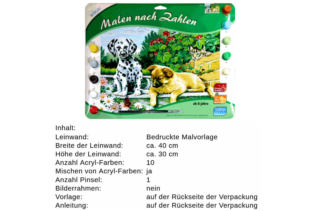 Hundewelpen Mammut 109035 Malen nach Zahlen ab 8 Jahre 40 x 30 cm