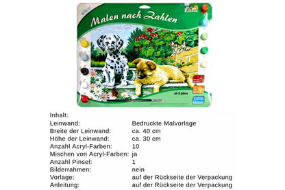 Hundewelpen Mammut 109035 Malen nach Zahlen ab 8 Jahre 40 x 30 cm