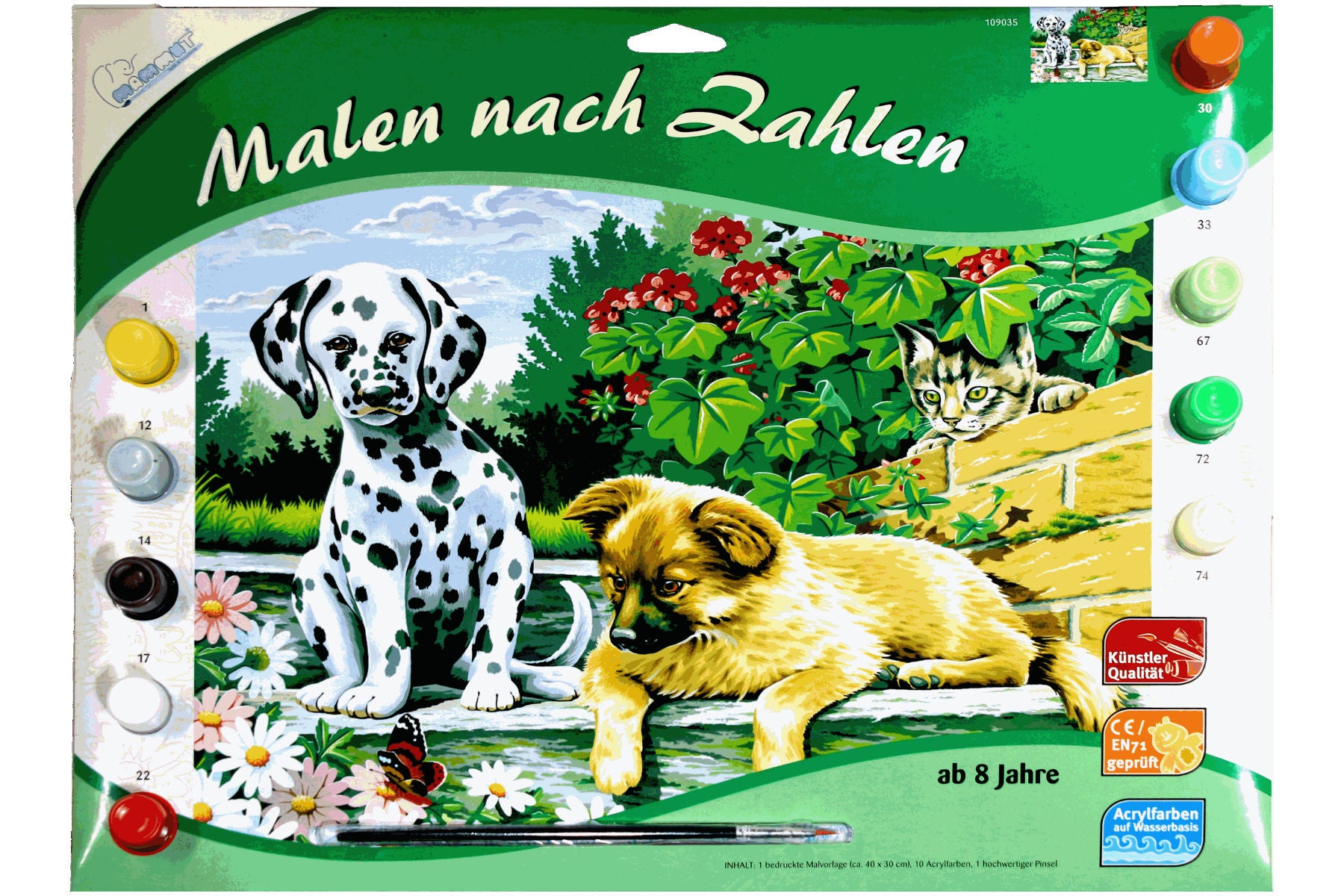 Hundewelpen Mammut 109035 Malen nach Zahlen ab 8 Jahre 40 x 30 cm