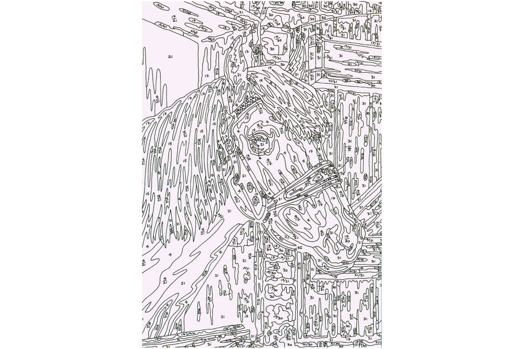 Pferdekopf im Stall Mammut 105019 Malen nach Zahlen Kinder ab 8 Jahre 228x304mm