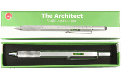 Balvi Multifunktionsstift The Architect Aluminium silber 5 in 1