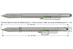 Balvi Multifunktionsstift The Architect Aluminium silber 5 in 1