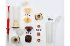 Nicot System Set 81 parts 50 queen bowls with larval spoon for breeding queens 