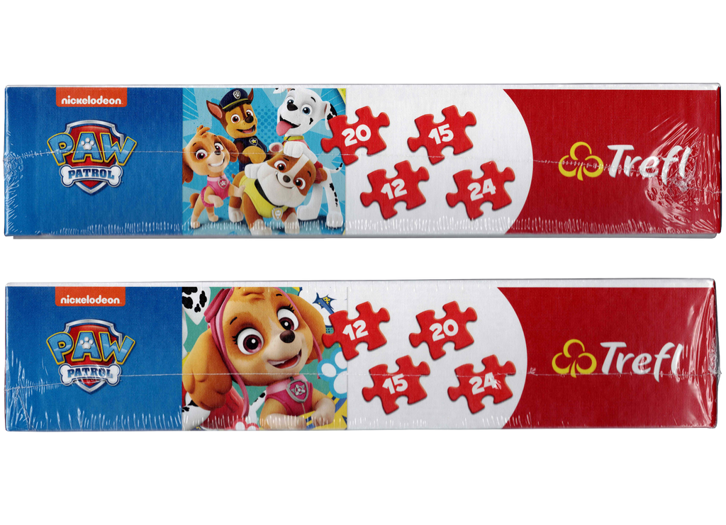 PAW Patrol Puzzle 4 in 1 mit 12, 15, 20 und 24 Teile ab 3 Jahre 285x205 mm Trefl 34346