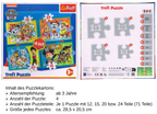 PAW Patrol Puzzle 4 in 1 mit 12, 15, 20 und 24 Teile ab 3 Jahre 285x205 mm Trefl 34346