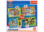 PAW Patrol Puzzle 4 in 1 mit 12, 15, 20 und 24 Teile ab 3 Jahre 285x205 mm Trefl 34346