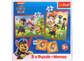 PAW Patrol Puzzle 30 + 48 Teile und Memory 2 x 12 Karten ab 3 Jahre Trefl 93337