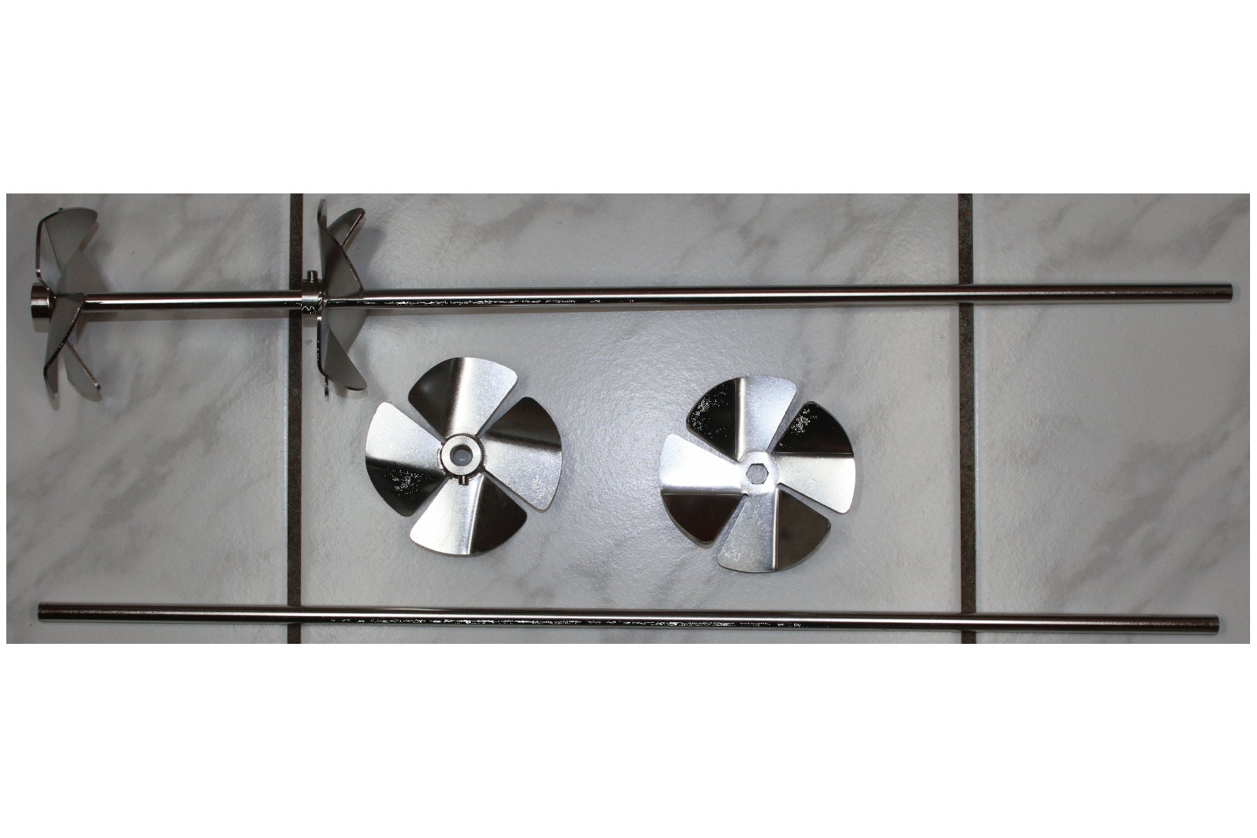 Honey stirrer stirring propeller made of stainless steel with 2 adjustable propellers to stir honey creamy 