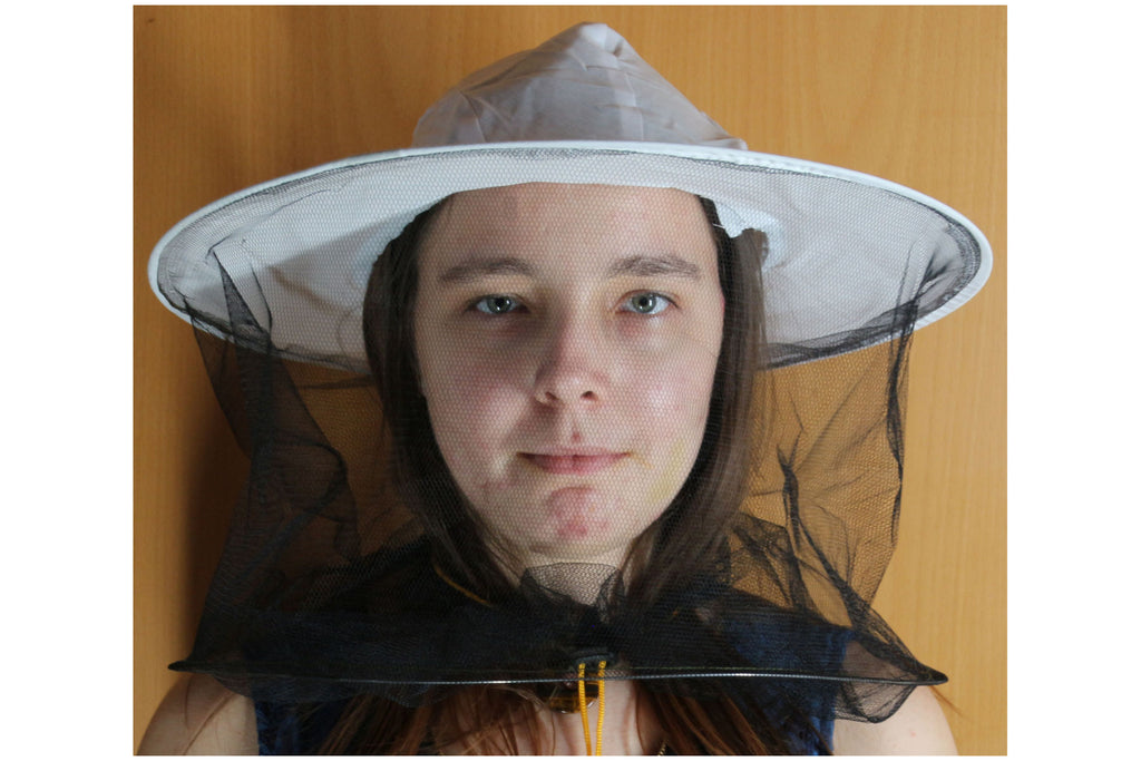 Imker Starter Set weiß 5 Teile Imkerhut Besen Edelstahl-Smoker Stockmeißel Handschuhe