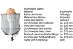 Imkerhut hellbeige mit Schleier schwarz und Kordelzug gelb