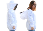 Imkerjacke mit abnehmbaren Schleier in Universalgröße und imprägnierte Imkerhandschuhe im Set