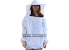 Imkerjacke mit abnehmbaren Schleier in Universalgröße und imprägnierte Imkerhandschuhe im Set