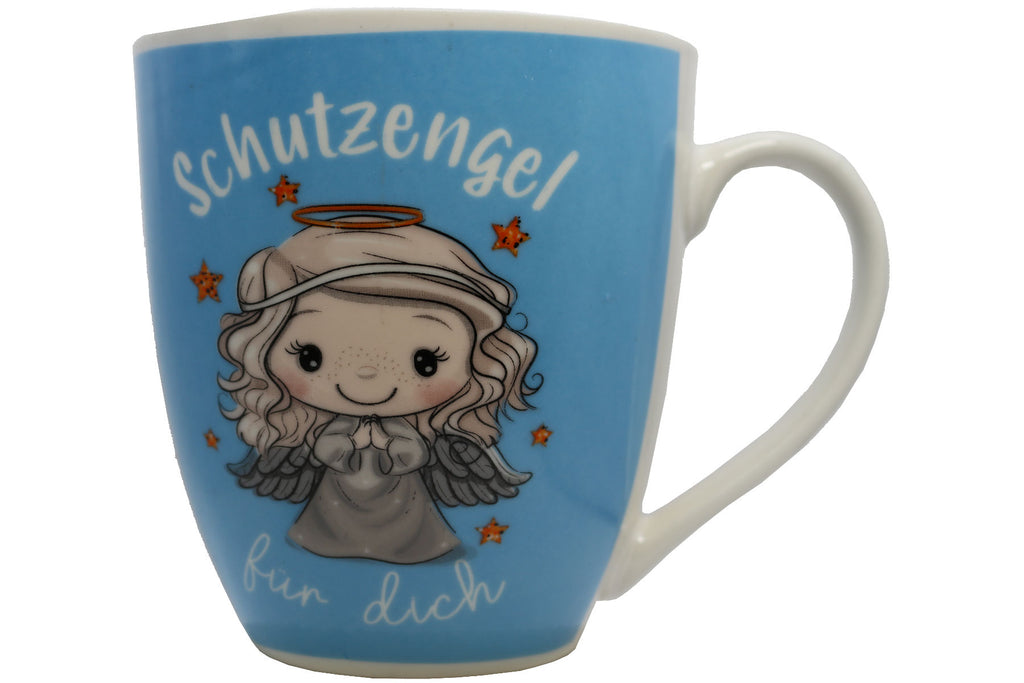 Jumbo Tasse XXL 550 ml Schutzengel blau "Schutzengel für dich"
