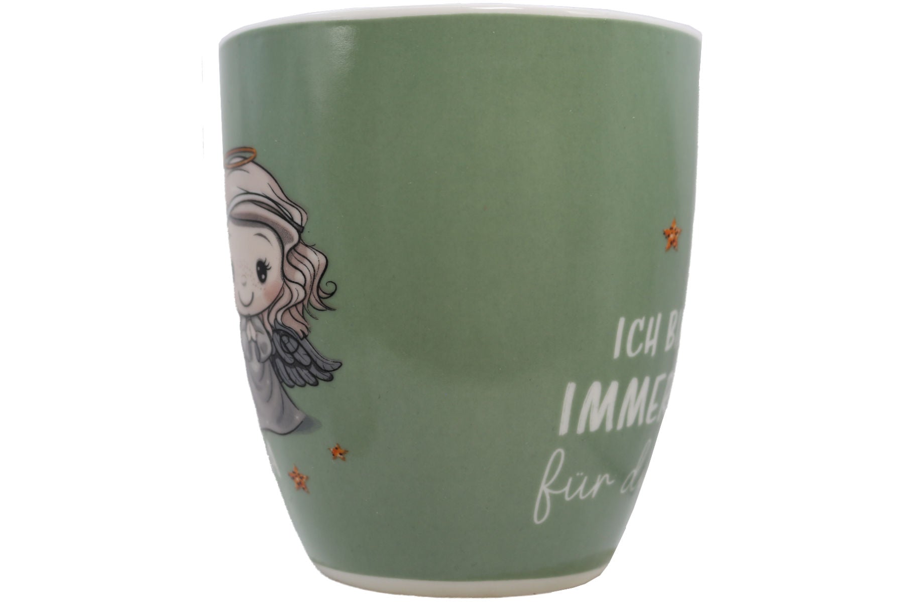 Jumbo Tasse XXL 550 ml Schutzengel lindgrün "ICH BIN IMMER für dich DA"