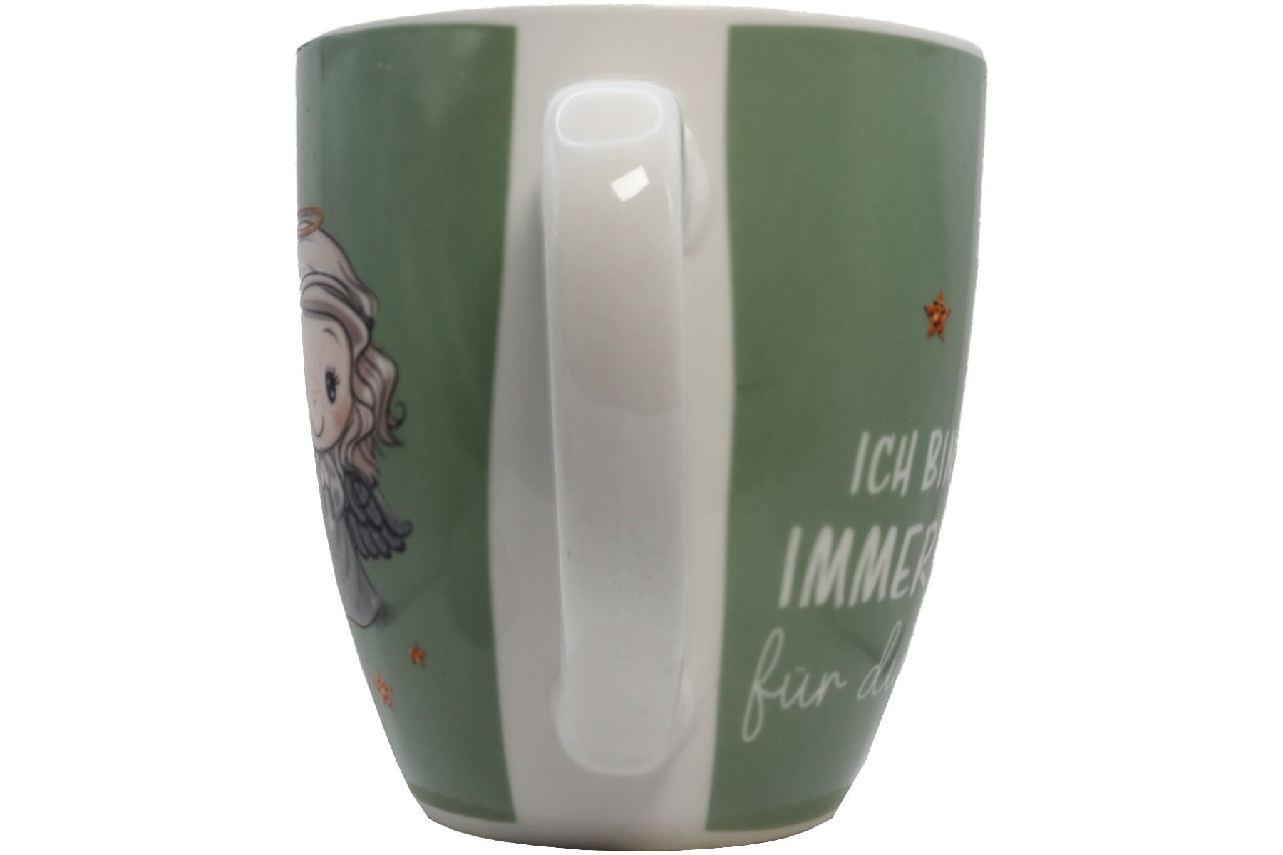 Jumbo Tasse XXL 550 ml Schutzengel lindgrün "ICH BIN IMMER für dich DA"