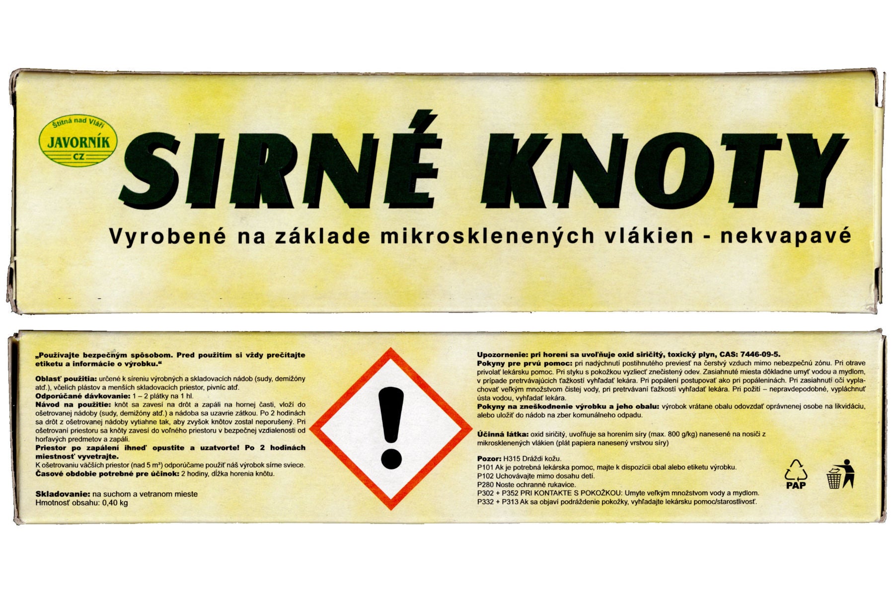 Schwefeldose Set mit 10 Schwefelstreifen braun zur Desinfektion bei Wachsmotte