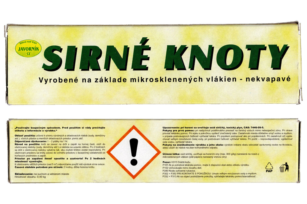 400 g Schwefelstreifen gelb zur Desinfektion bei Wachsmotte