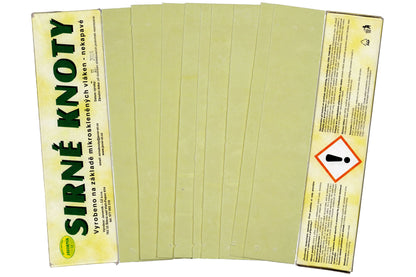 Schwefeldose Set mit 400 g Schwefelstreifen gelb zur Desinfektion bei Wachsmotte