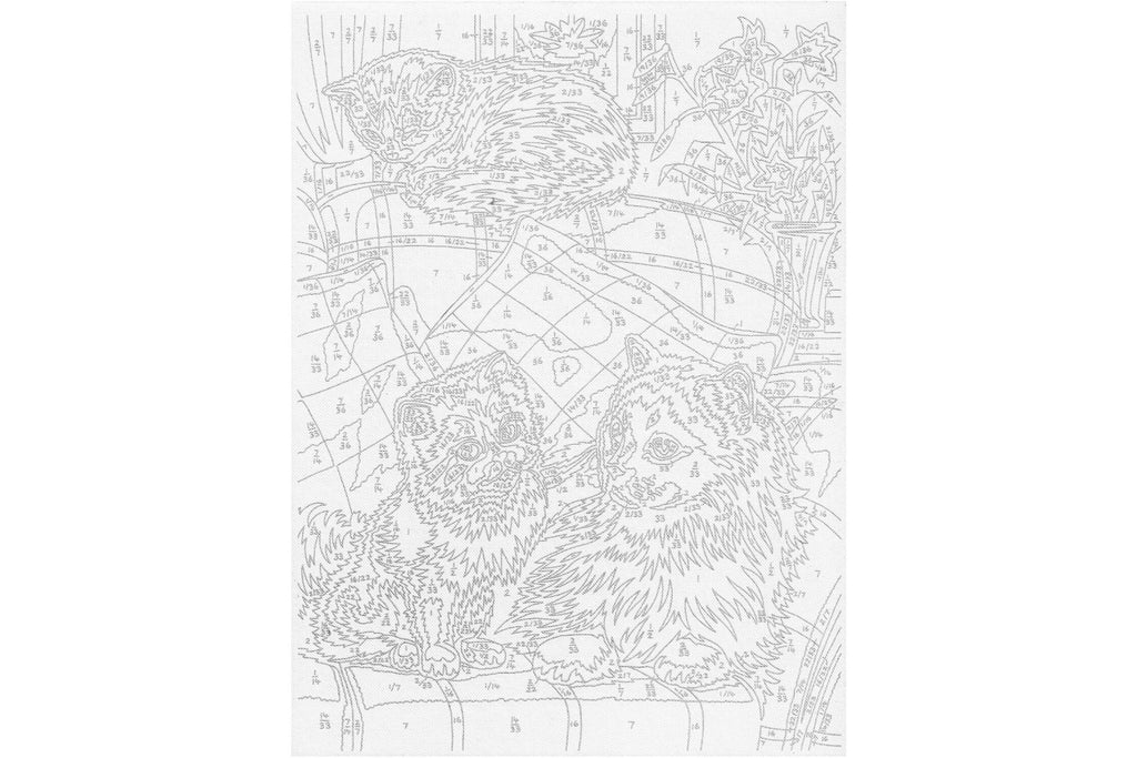 Katzen 2er-Set Sequin Art 0213 Malen nach Zahlen ab 8 Jahre 224x303 mm