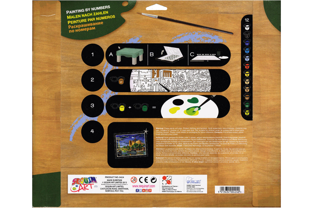 Paris am Abend Sequin Art 0424 Malen nach Zahlen ab 10 Jahre ca. 384 x 296 mm