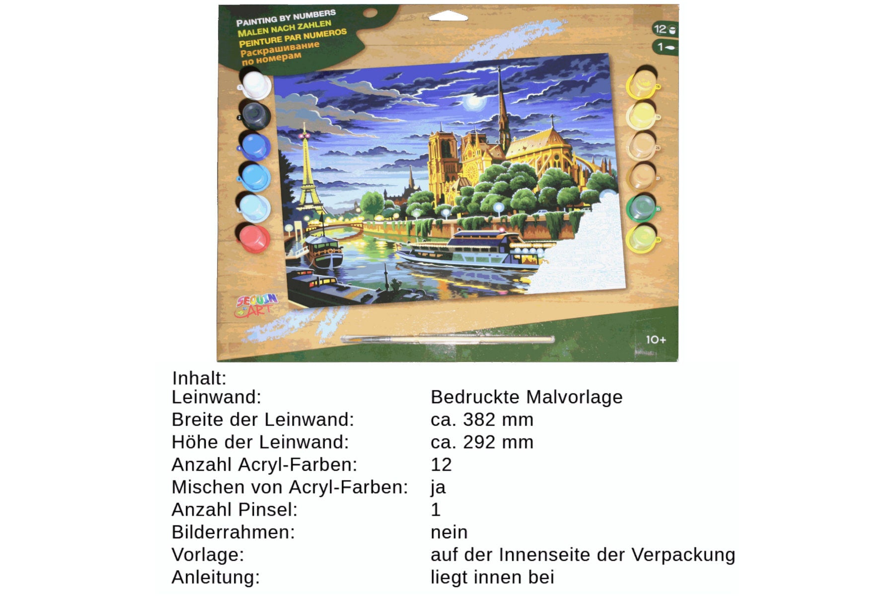 Paris am Abend Sequin Art 0424 Malen nach Zahlen ab 10 Jahre ca. 384 x 296 mm