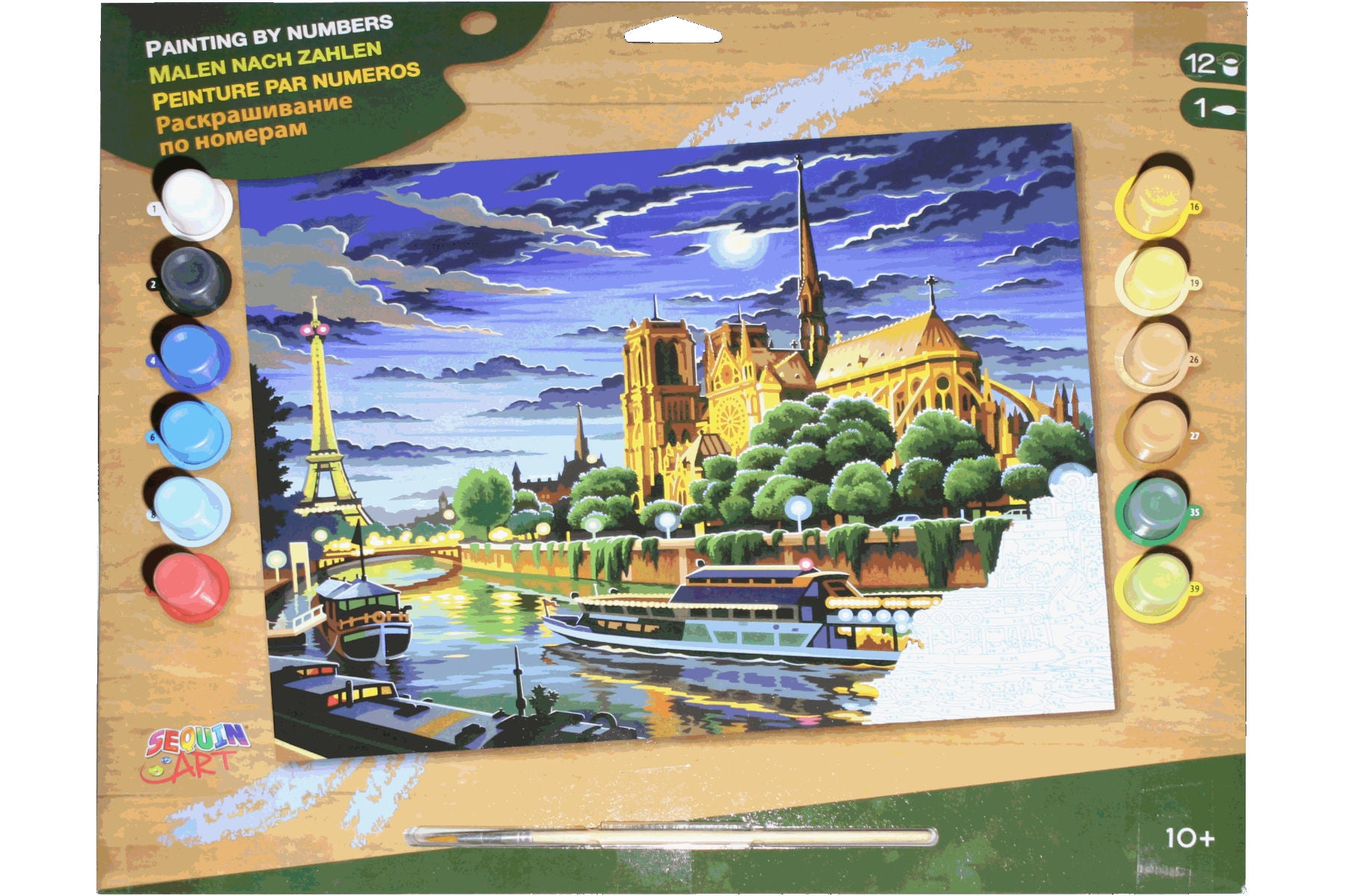 Paris am Abend Sequin Art 0424 Malen nach Zahlen ab 10 Jahre ca. 384 x 296 mm