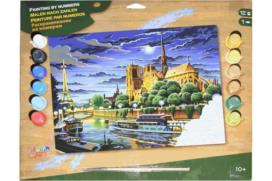 Paris am Abend Sequin Art 0424 Malen nach Zahlen ab 10 Jahre ca. 384 x 296 mm