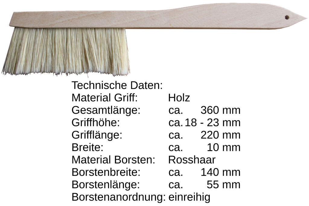 Imker Werkzeug Set Imkerbesen V2 mit Rosshaar und Stockmeißel abgewinkelt
