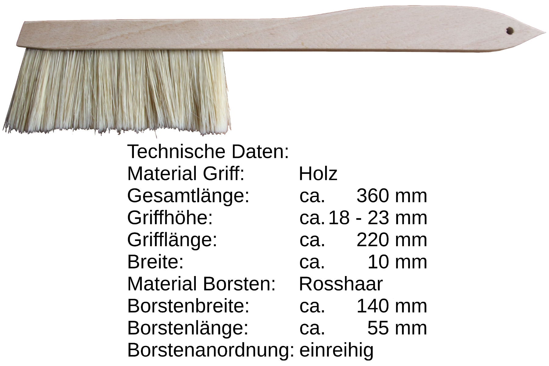 Imker Werkzeug Set Imkerbesen V2 mit Rosshaar und Stockmeißel abgewinkelt