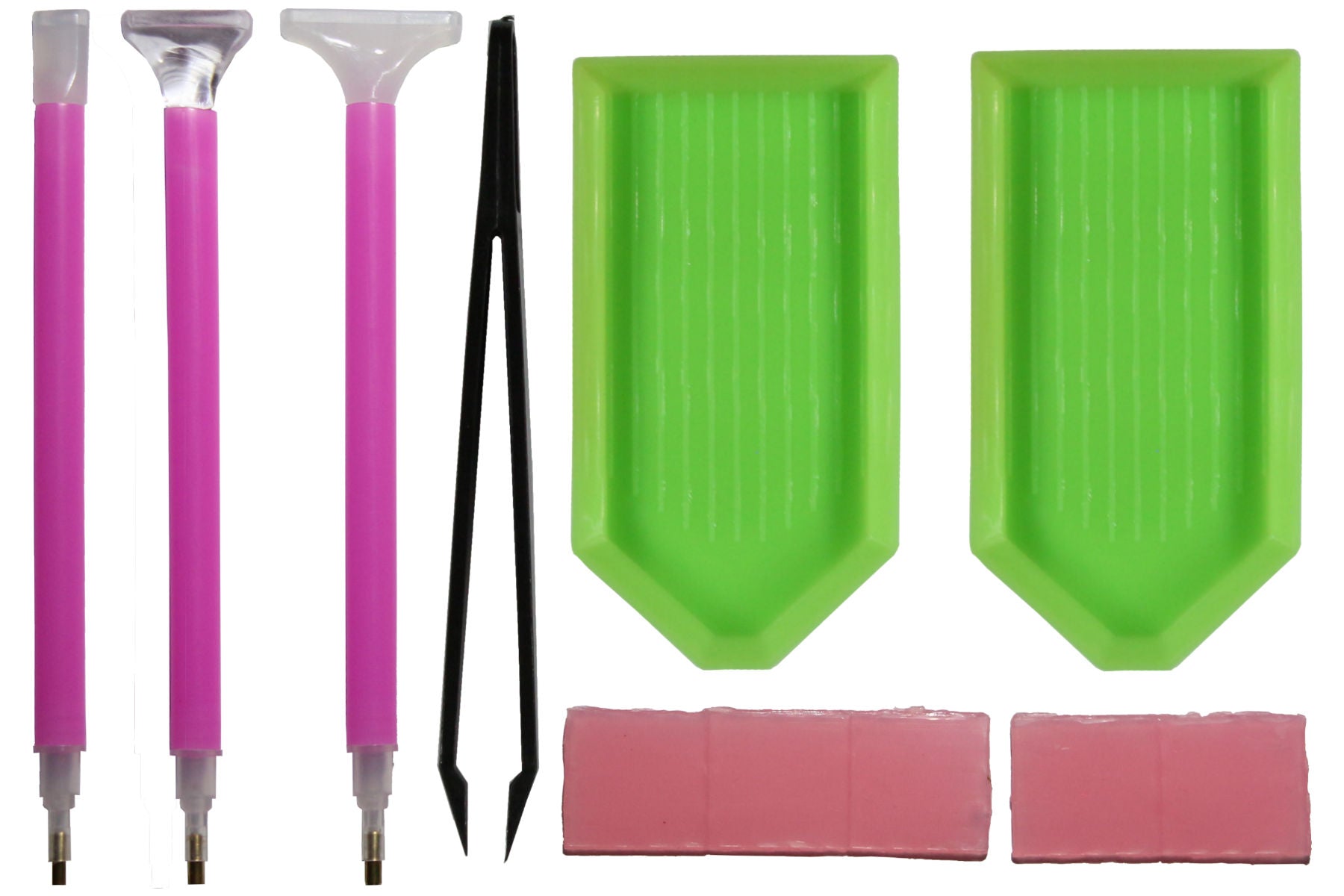 Diamond Painting 11-teilig Zubehör-Set 3 Stifte 2 Schalen 5 Kleber Pinzette