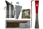 Imker Smoker Set inkl. Rauchmittel Bienenbesen Stockmeißel abgewinkelt