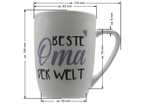 Jumbo Tasse XXL 380 ml 2er-Set mit Schriftzug "Beste Oma der Welt" bzw. "Bester Opa der Welt"