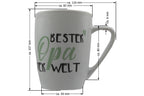 Jumbo Tasse XXL 380 ml mit Schriftzug "Bester Opa der Welt" auf 2 Seiten