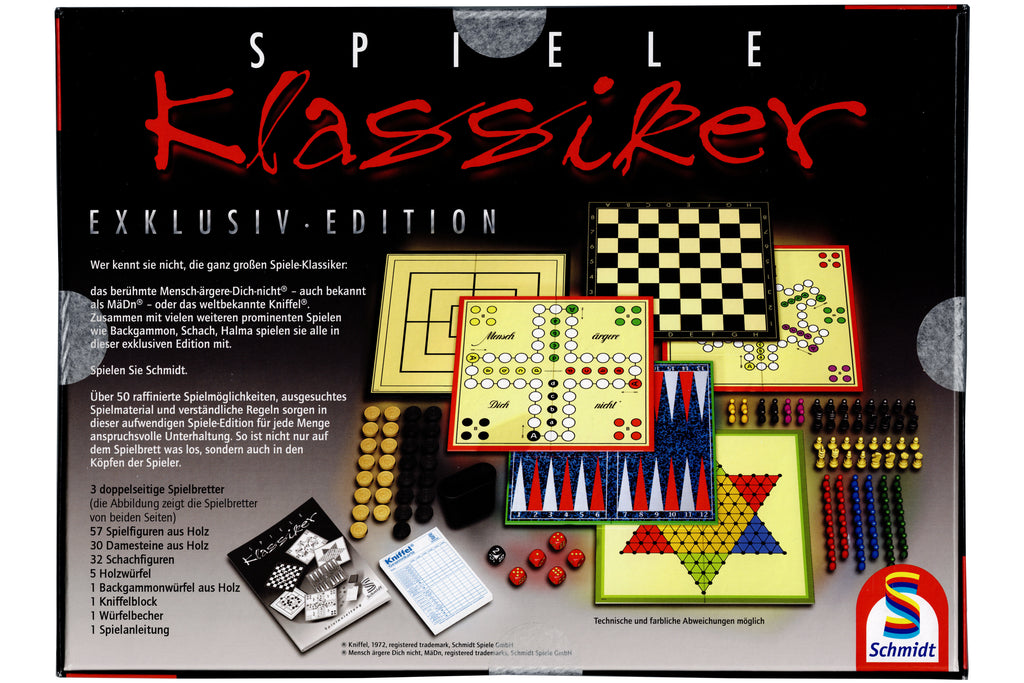 Schmidt Spiele Klassiker Spielesammlung 49120  für 2 - 6 Spieler ab 6 Jahre