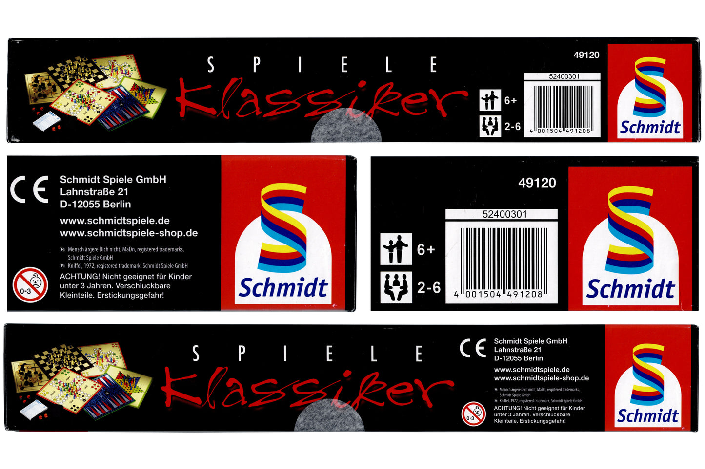 Schmidt Spiele Klassiker Spielesammlung 49120  für 2 - 6 Spieler ab 6 Jahre