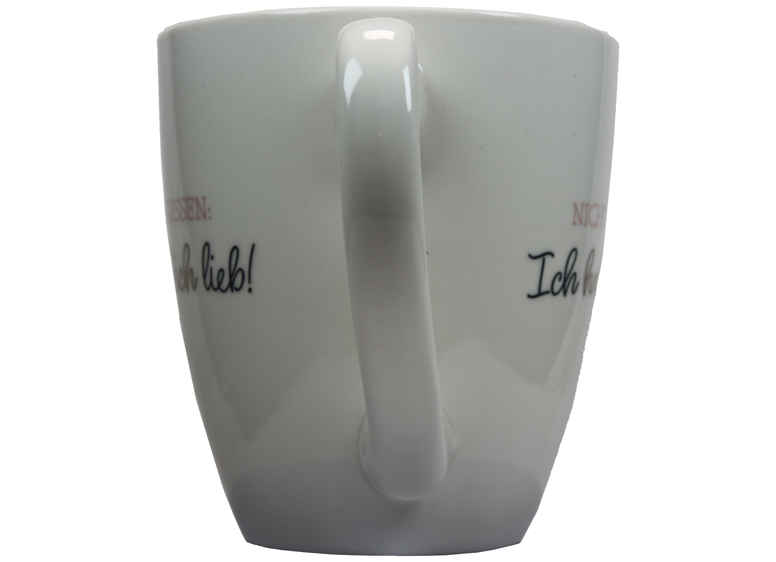Jumbo Tasse XXL 550 ml mit Schriftzug "Nicht vergessen: Ich hab Dich lieb"