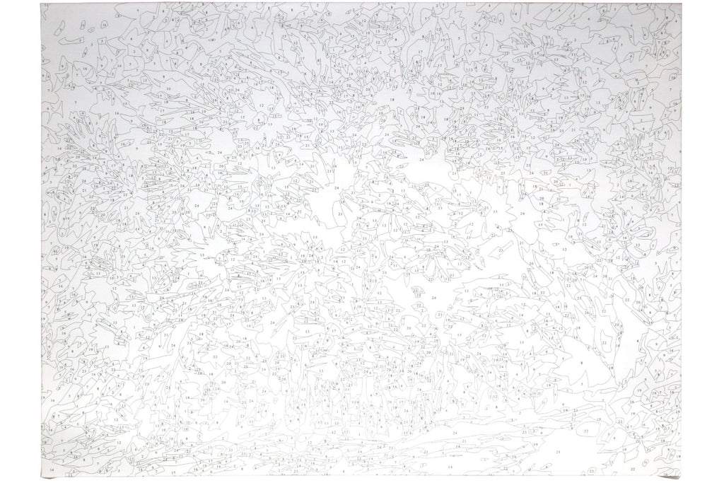 Blumenstrauß auf Rahmen 50 x 40 cm Malen nach Zahlen Acryl Set MS8596 24 Farben