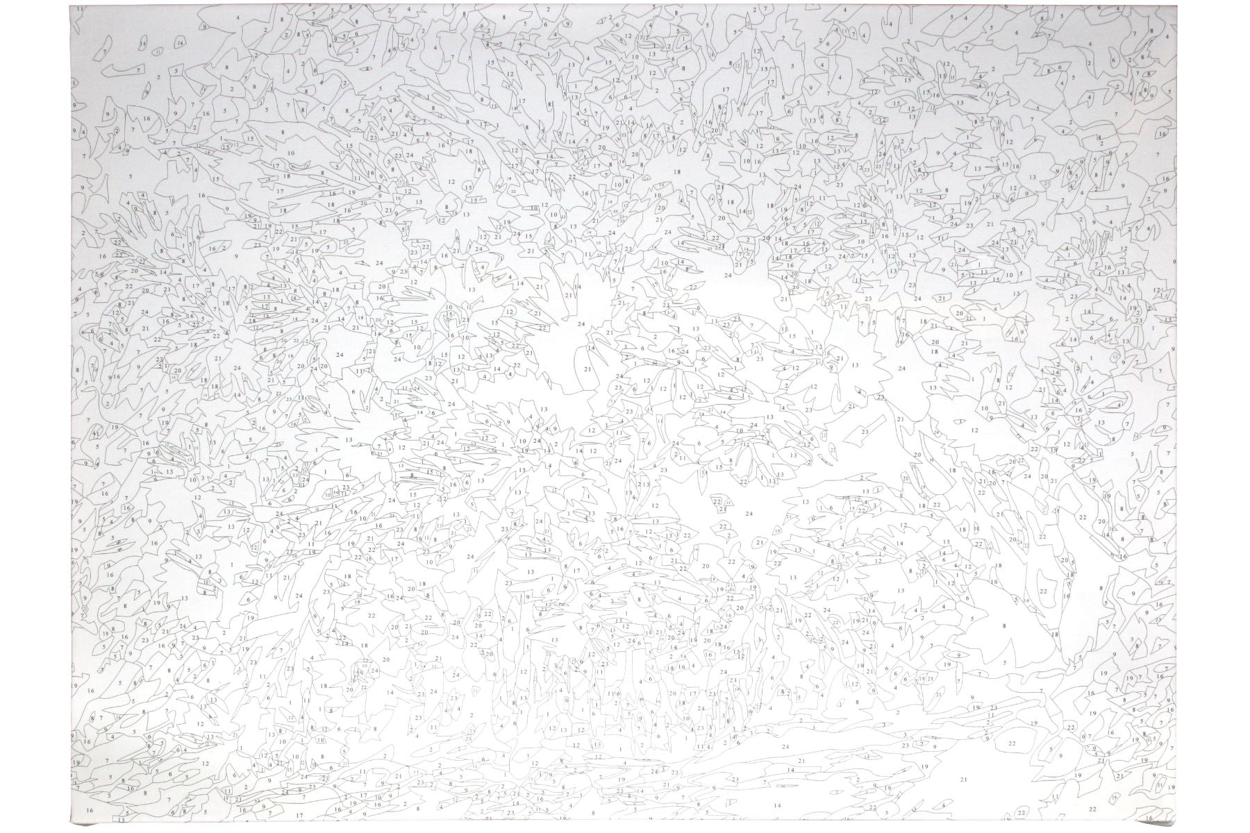 Blumenstrauß auf Rahmen 50 x 40 cm Malen nach Zahlen Acryl Set MS8596 24 Farben