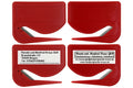 10 Stück Brieföffner mit integrierter Klinge aus Kunststoff und Werbefeld rot 70x55x3 mm