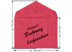 100 / 200 Briefumschläge DIN C6 rot Aufdruck "Innenliegend Rechnung - Lieferschein"