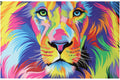 Löwenkopf in Multicolor mit 12 Farben Diamond Painting 40 x 30 cm CR2011-21GE