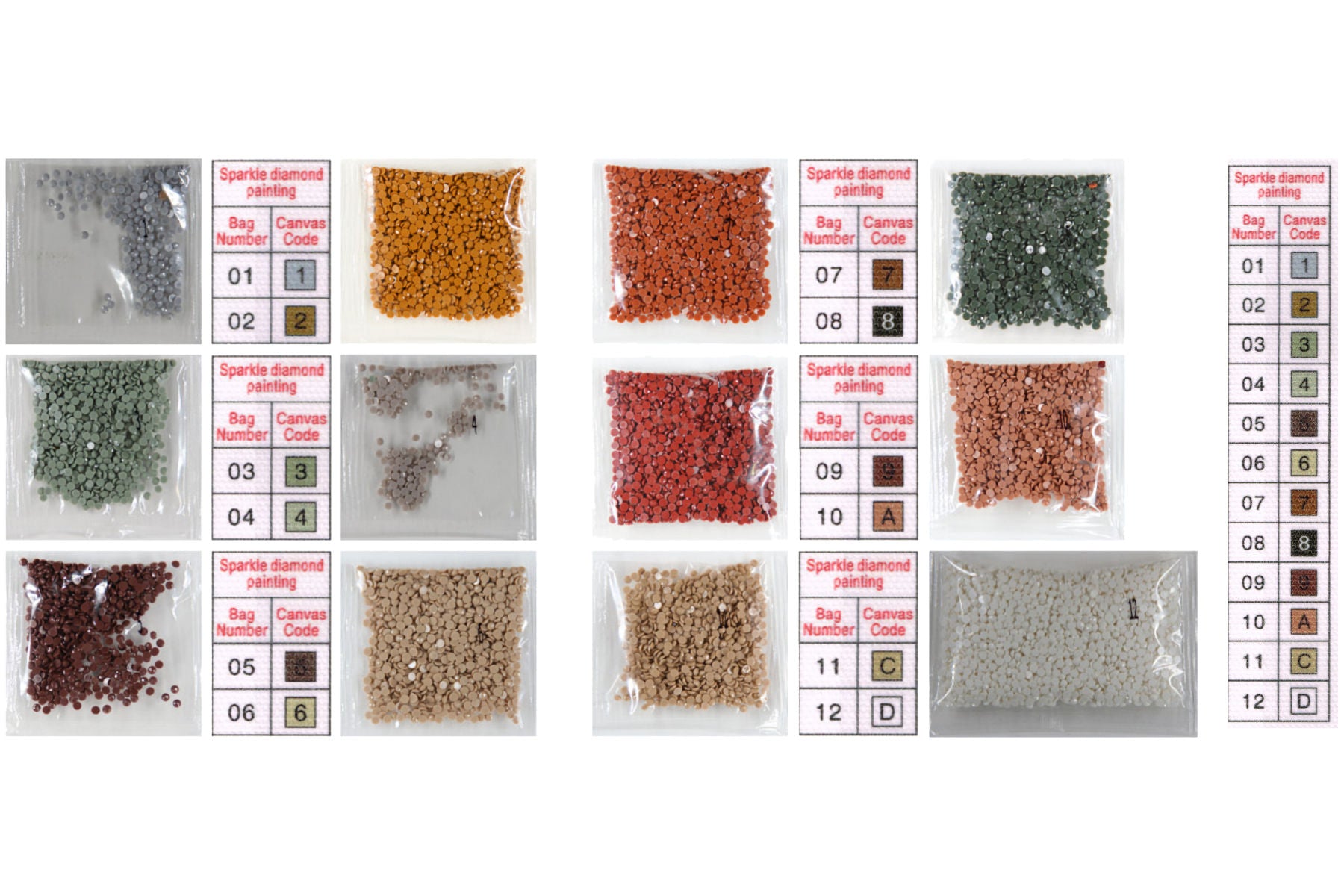 Braunes Pferd Diamond Painting 12 Farben 30 x 40 cm CR2013-21GE