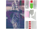 Katze spiegelt als Tiger Diamond Painting  27 Farben 300 x 400 mm CWB01224