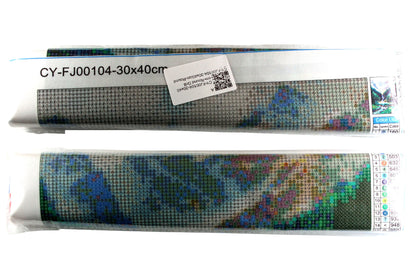 Wasserfall im Gebirgstal Diamond Painting 30 Farben 300 x 400 mm  CY-FJ00104